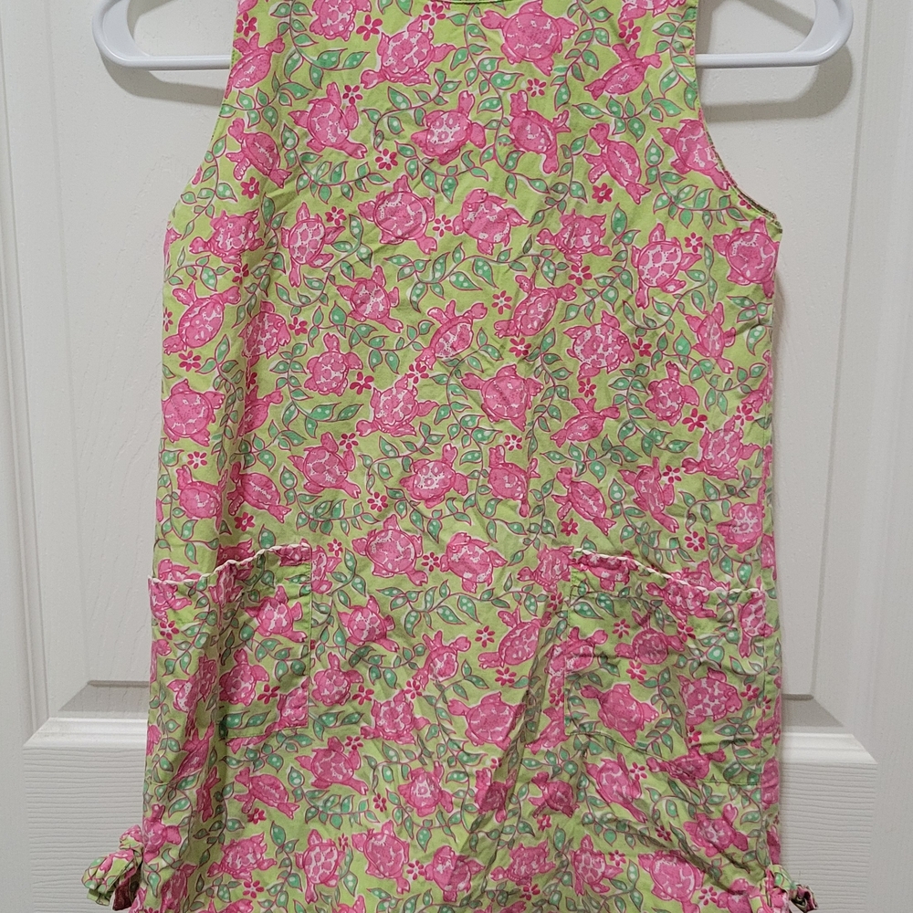 Pink and Green turtle dress